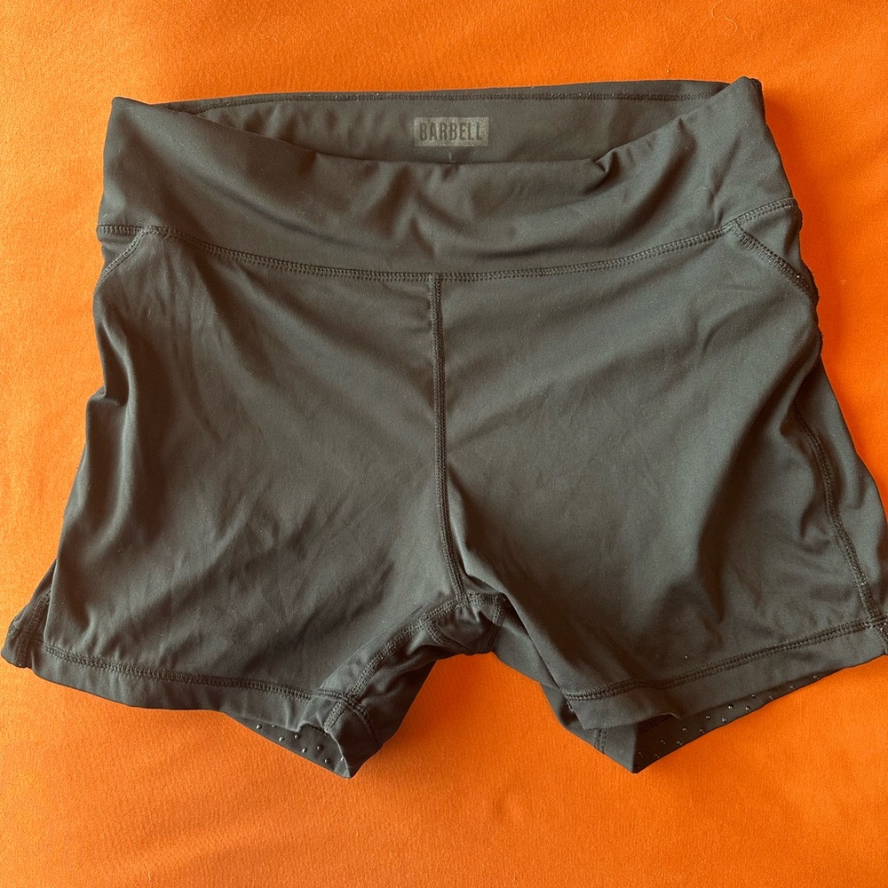 Barbell Apparel Women's Black Athletic Shorts, No Slip Grip